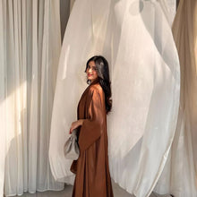 Charger l'image dans la galerie, Abaya Kimono Marron