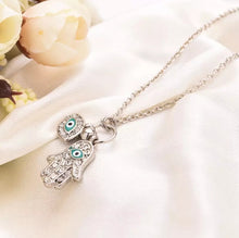 Charger l'image dans la galerie, Collier Main de Fatma avec Oeil
